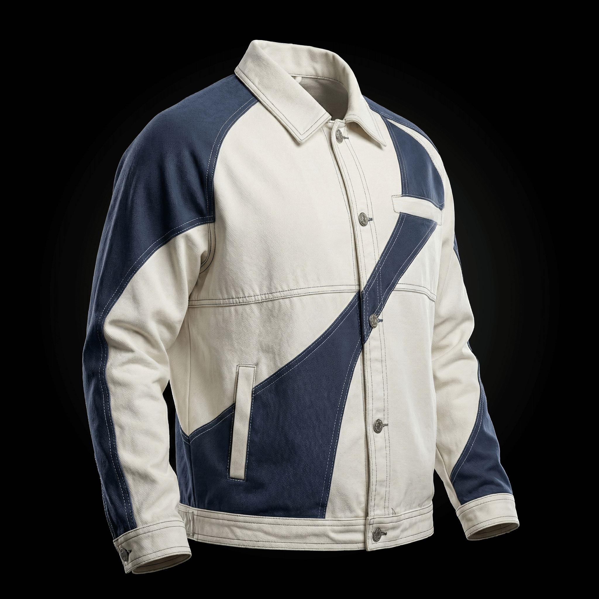 My Girlfriend Is Out of Town Denim Jacket front full view